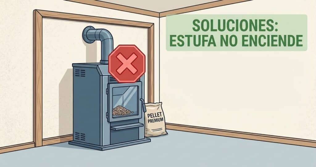 estufa de pellets no enciende