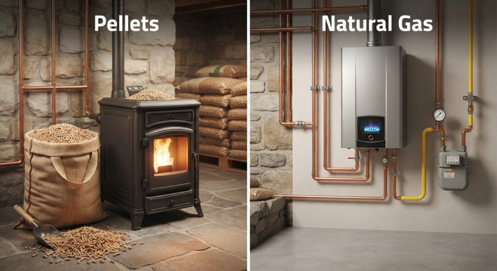 pellets vs gas natural
