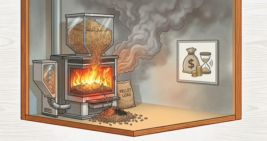 estufa pellets consume mucho